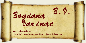 Bogdana Varinac vizit kartica